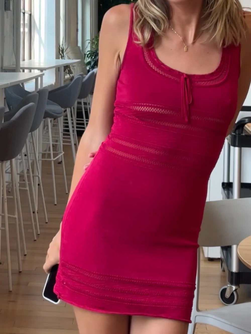 Vintage Y2K Bebe mini dress - Hot pink - Picture 3 of 5